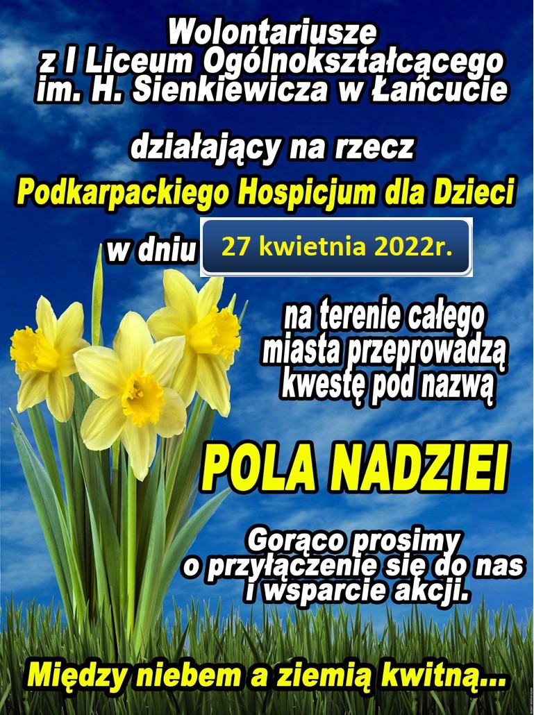 Akcja charytatywna „POLA NADZIEI”